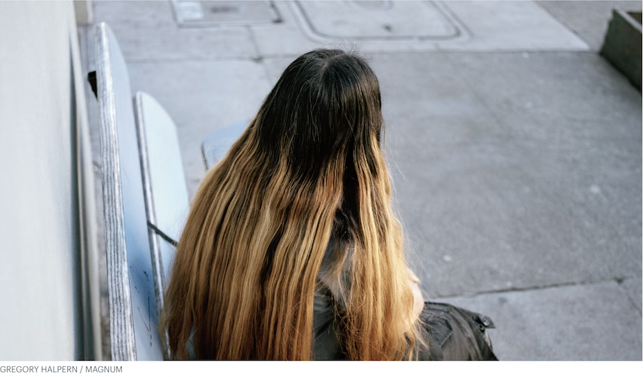 back of womans head